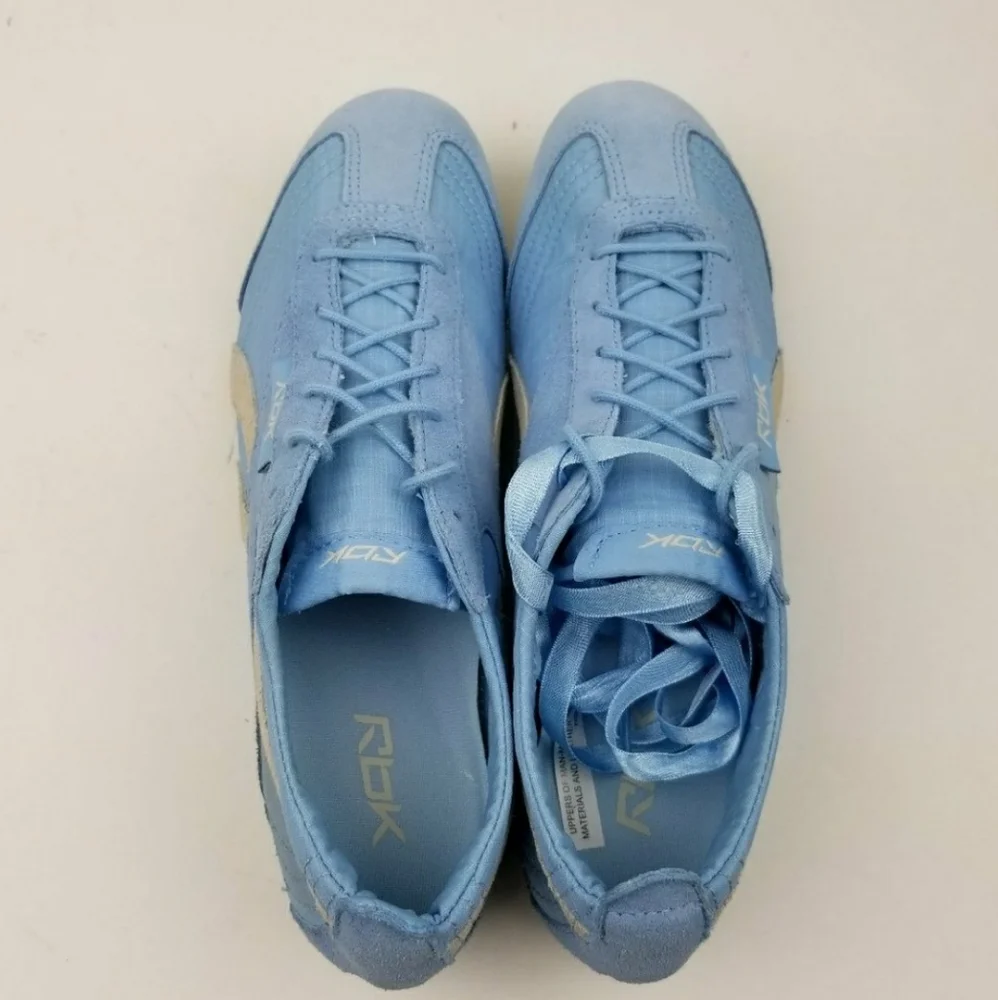 VTG Rbk Ballet Baby Blue Lace Ribbon Sneakers - Picture 7 of 11